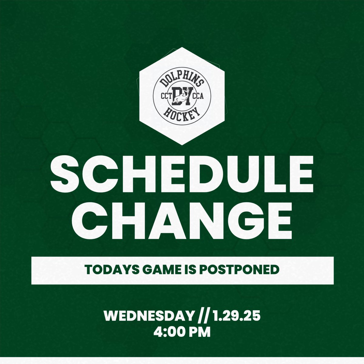 DYBoysHockey's tweet photo. Today's game @NantucketHockey has been postponed. Make-up date TBD. 

Varsity practice at 4PM
JV plays @stablehockey at 6PM in Hyannis

@Dolphinathletic @CapeCodTechHS @capecodacademy @MassHSHockey @HNIBonline @sportsCCT @GlobeSchools https://t.co/WOlNWZOgfQ