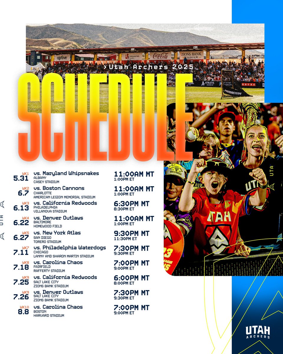 Our FULL 2025 Regular Season Schedule 👀🏹