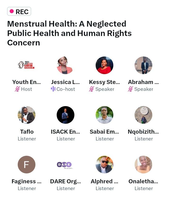 📢📢We're ON!!! Dive into the conversation on why menstrual health is a key part of public health and human rights issue #breakthesilence #beatperiodpoverty 
🔗x.com/i/spaces/1yoKM…