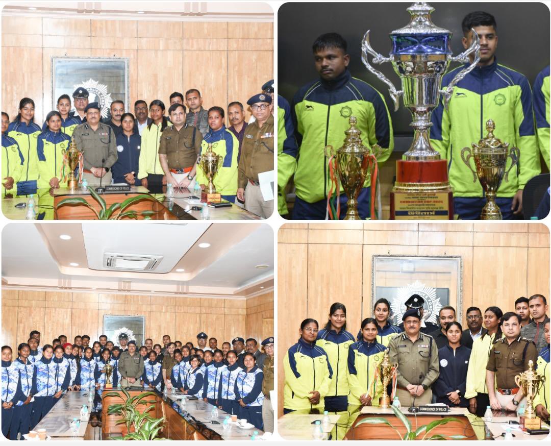 KolkataPolice's tweet photo. Today, @CPKolkata, felicitated the Women's Football Team (B Division) and the Senior Women's Basketball Team of the Police Athletic Club for securing the runner-up position in the final of the Kanyashree Cup 2024 - 25 and the West Bengal State Basketball Tournament 2025, respectively. The Men's Kabaddi Team was also felicitated for their numerous victories in Pan-India tournaments. Sharing a few glimpses.

আজ, @CPKolkata, কন্যাশ্রী কাপ 2024 - 25 এবং ওয়েস্ট বেঙ্গল স্টেট বাস্কেটবল টুর্নামেন্ট 2025-এর ফাইনালে রানার আপ পজিশন অর্জন করার জন্য যথাক্রমে মহিলা ফুটবল দল (বি বিভাগ) এবং পুলিশ অ্যাথলেটিক ক্লাবের সিনিয়র মহিলা বাস্কেটবল দলকে অভিনন্দন জানিয়েছেন। পুরুষ কাবাডি দলকেও প্যান-ইন্ডিয়া টুর্নামেন্টে তাদের অনবদ্য সাফল্যের জন্য সংবর্ধিত করা হল । রইলো সম্বর্ধনা অনুষ্ঠানের কয়েকটি ঝলক।