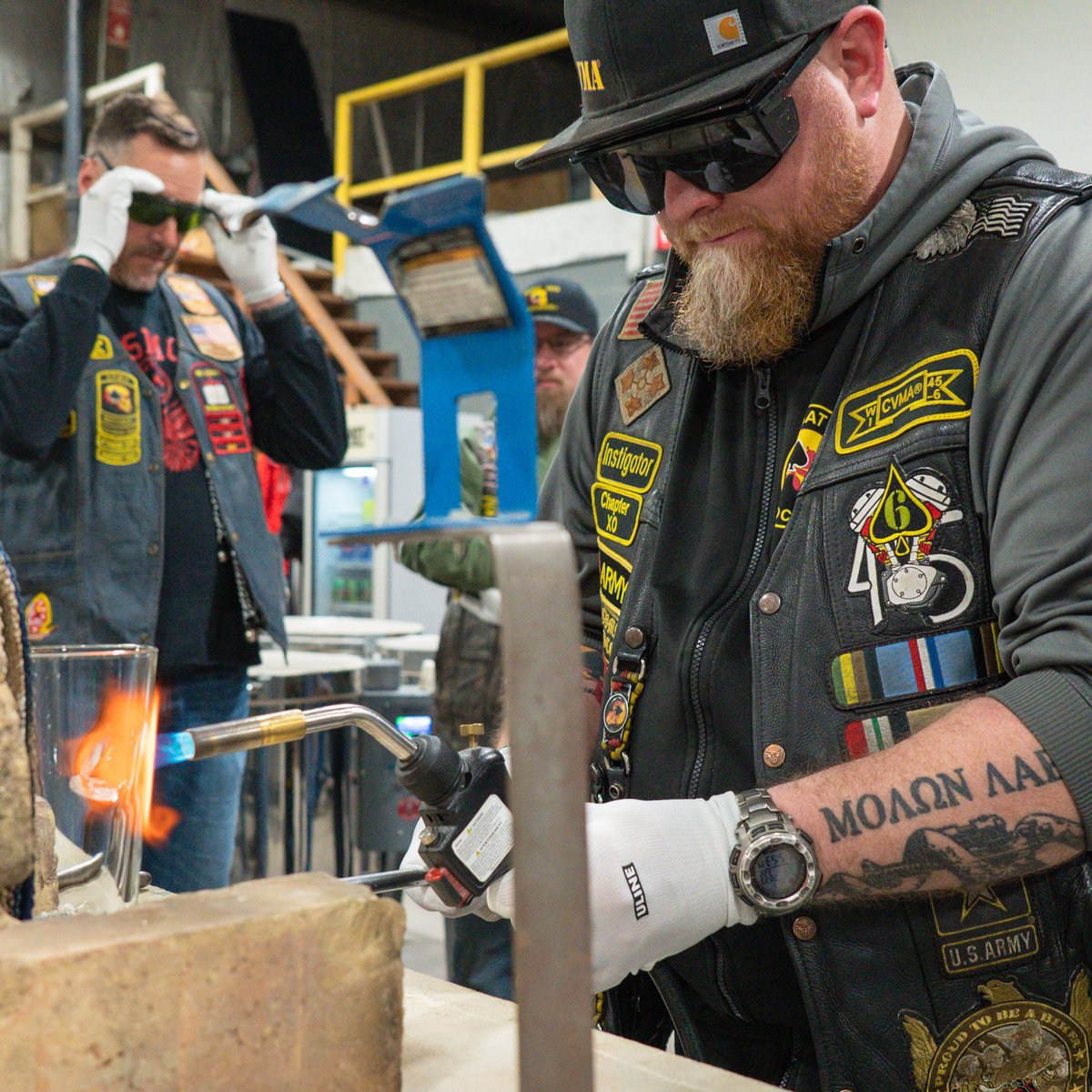 BenShotUSA's tweet photo. At BenShot, we strive to create an atmosphere of camaraderie and deep appreciation for the sacrifices by our Veterans. Our Veteran Glassmaking Events provide a safe and welcoming environment for Veterans to connect, share experiences, and learn new skills in our workshop.

Hosting these events is incredibly rewarding for us. We believe in the power of community and the profound impact it can have on everyone involved. We cherish every opportunity to interact with each person who walks through our doors.

#benshot #madeinusa #americanmade #handmade #veterans #USA