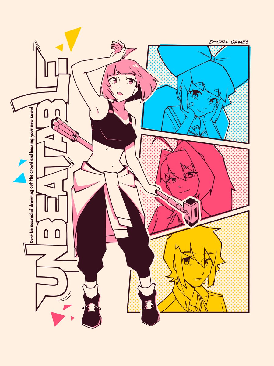 since magfest is over I'll share the shirt design I got to make for the UNBEATABLE booth :]