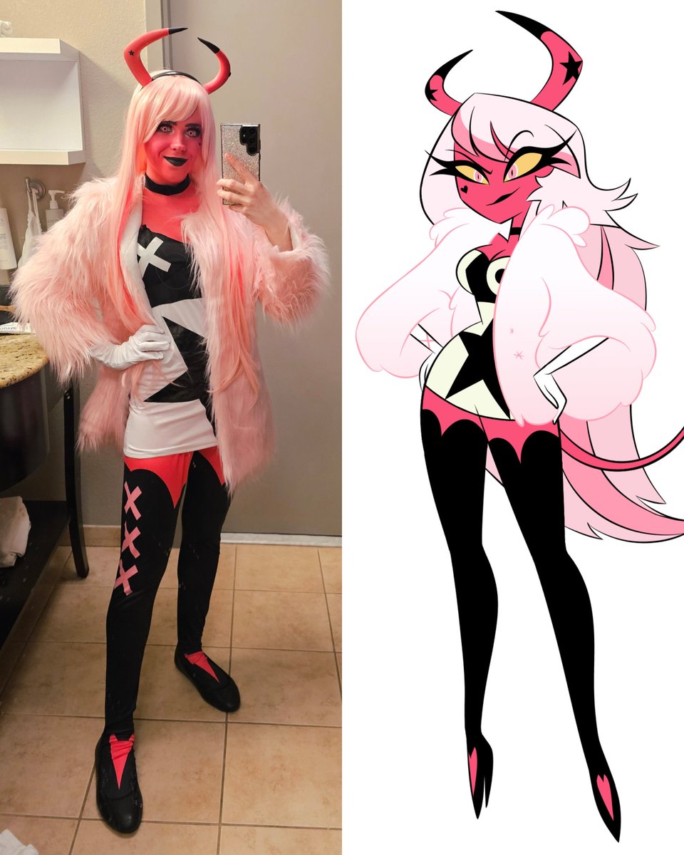 My Verosika Mayday from Saturday of MAGFest! 💖 I loved wearing this cosplay so much, I think I'll make it one of my regulars 😭🩷