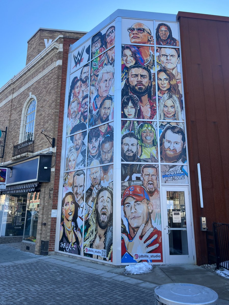 EatWatchPlayApp's tweet photo. Y'all ready for this?? @WWE comes to Indy this weekend for Smackdown and Royal Rumble. @IndSportsCorp is partnering with our app to offer cash back to locals and visitors at 20+ spots. Check out the Locations tab to see where...hint hint this new mural is right around the corner from many of them!

LETS GET READY TO RUUUUUUUUUMBLE