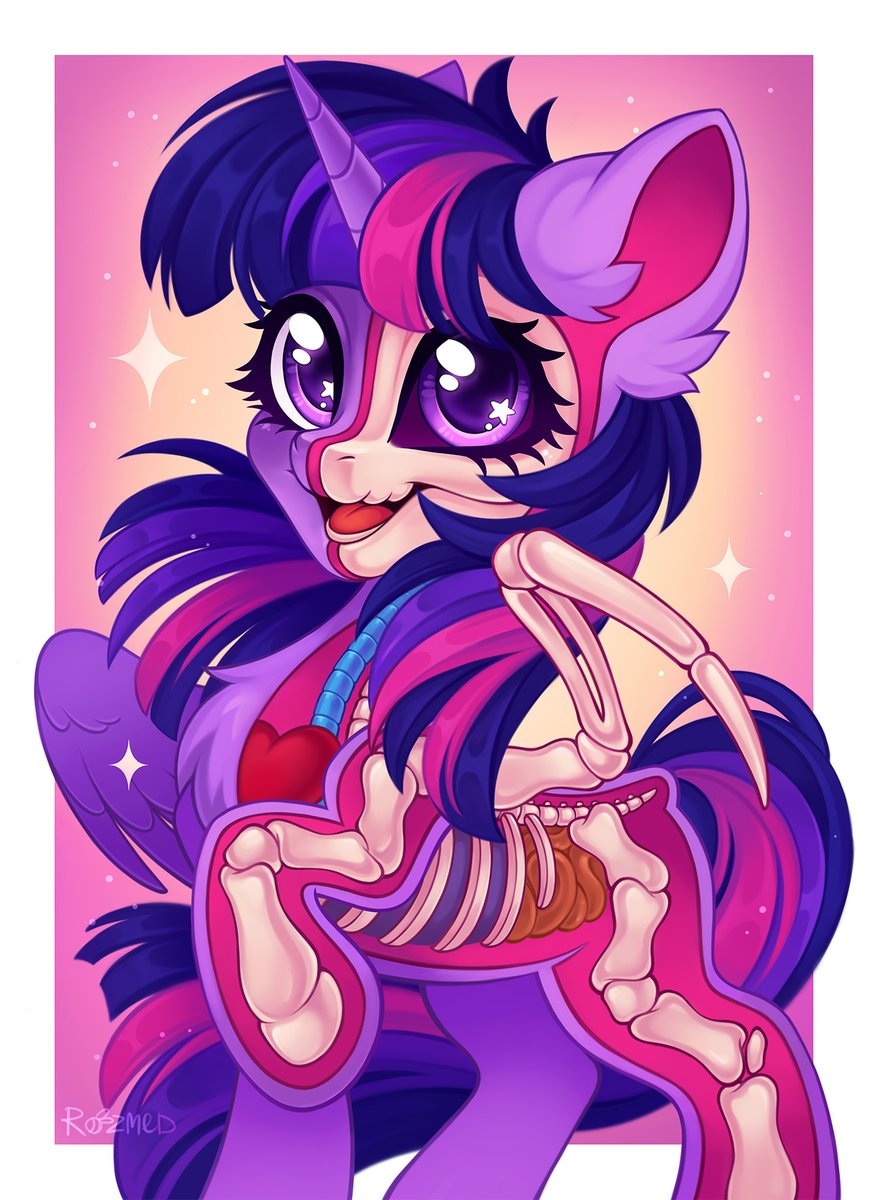 _ROZMED_'s tweet image. The last skeleton pony drawing for the moment~
And it's Twilight✨
Maybe later I'll draw Rarity, AJ, and Dash
#mlpfim #pony