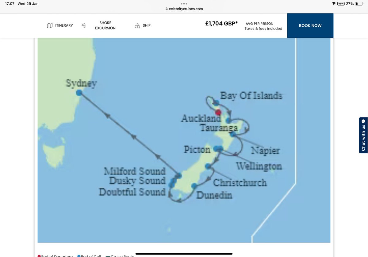 mcjselwyn's tweet photo. @CelebrityCruise does the ship actually go up the west coast from Auckland and around the top? As shown in your itinerary?? https://t.co/AZwKmX0eSF