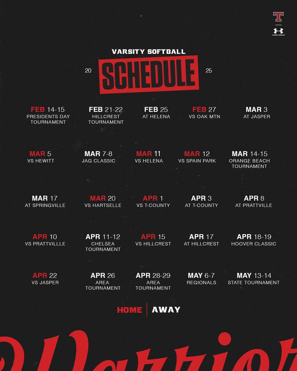 Warrior Softball 2025 schedule drop 🔒
#NoExcuses #GetItDone