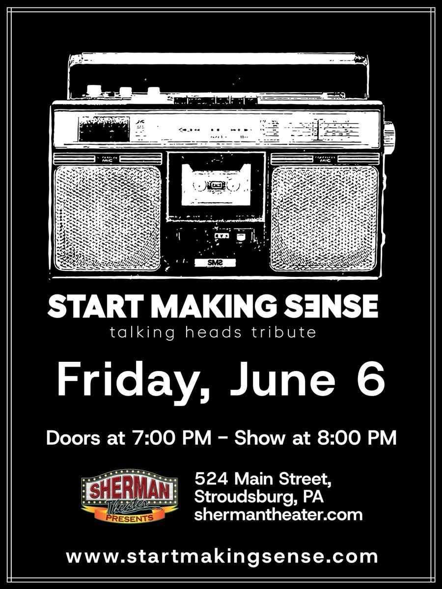 Sherman Theater (@sherman_theater) on Twitter photo 🎶<a href="/StartMakinSense/">START MAKING SENSE</a>: Talking Heads Tribute hits the Sherman Theater! 🔥 Experience the energy, visuals, & hits of Talking Heads live!
🎟️ Tix available now: bit.ly/StartMakingSen… 🎶<a href="/StartMakinSense/">START MAKING SENSE</a>: Talking Heads Tribute hits the Sherman Theater! 🔥 Experience the energy, visuals, & hits of Talking Heads live!
🎟️ Tix available now: bit.ly/StartMakingSen…