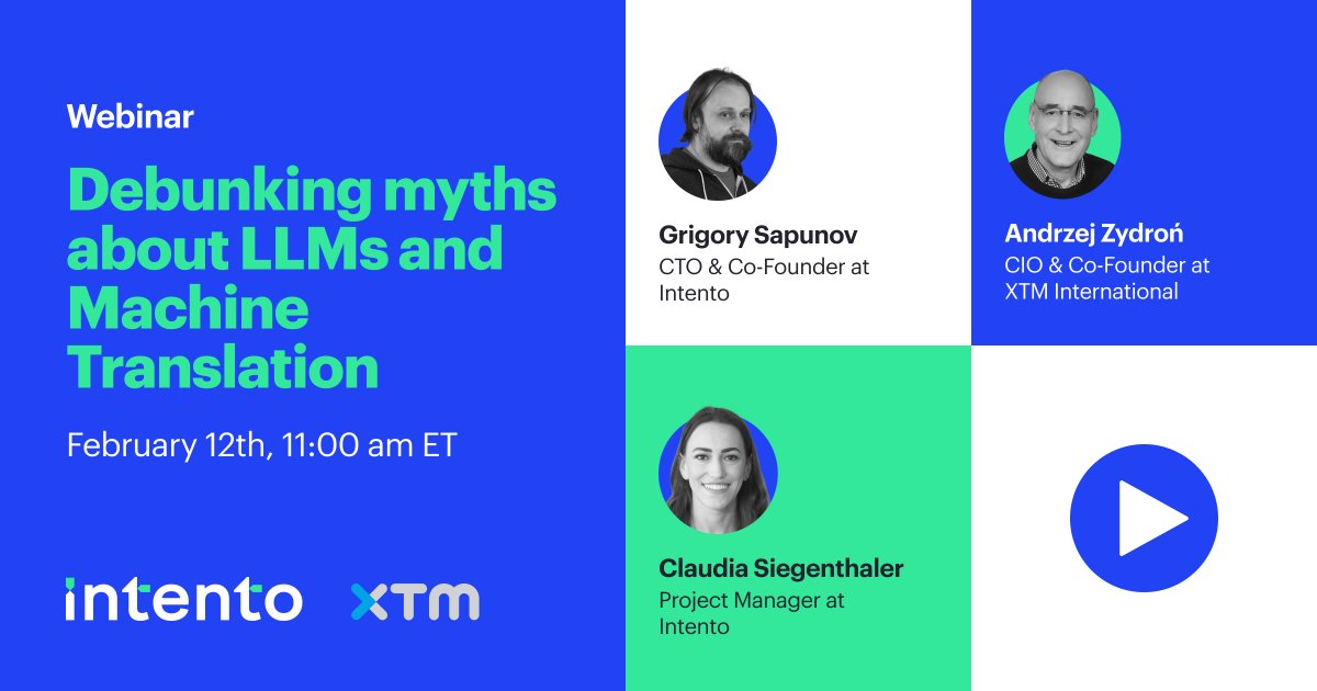 Join our webinar to separate fact from fiction about LLMs in machine translation 👉 hubs.la/Q034xCWm0

📌 You'll leave with a clear understanding of how to strategically implement LLMs in your translation workflows, protecting your content while optimizing costs.