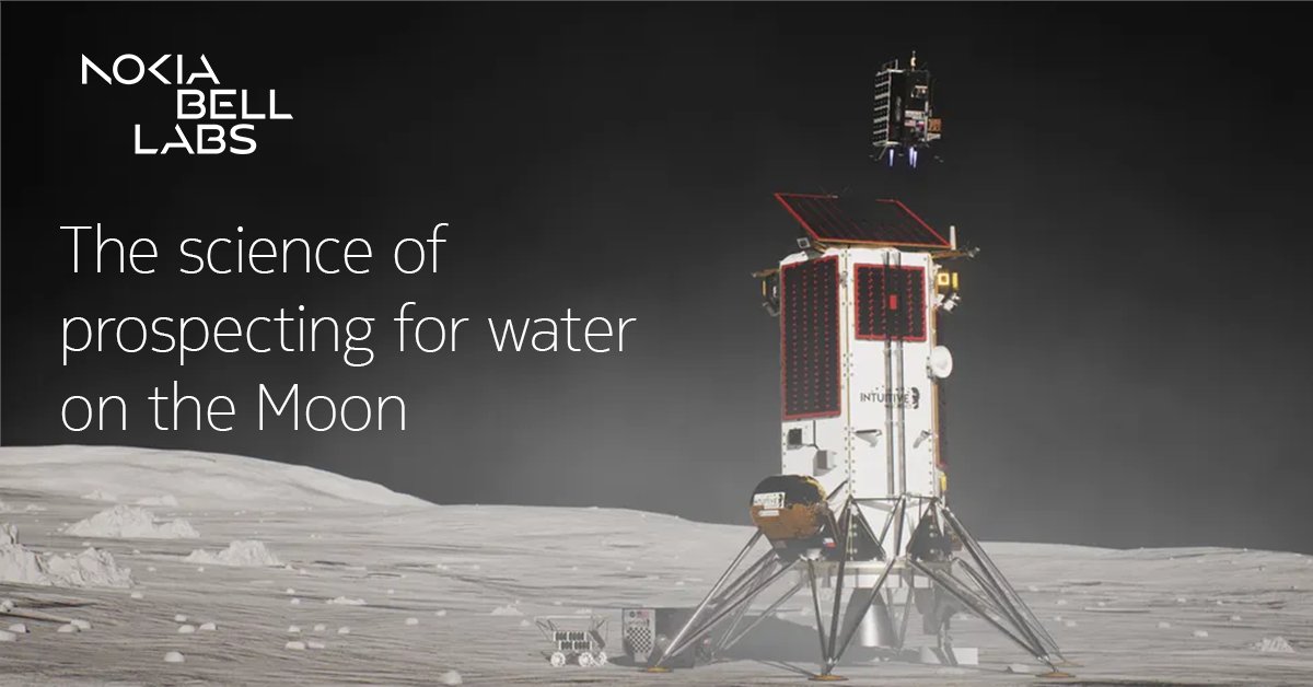 Bell Labs (@belllabs) on Twitter photo 💦🌛 One of the goals of the IM-2 mission is to assess the lunar infrastructure to search for water.
Here's how Intuitive Machines' Micro-Nova Hopper (linked to Nokia's Lunar Surface Comms System – LSCS) will do that: nokia.ly/3WAnSgM
📸: <a href="/Int_Machines/">Intuitive Machines</a>
<a href="/LunarOutpostInc/">Lunar Outpost</a> 💦🌛 One of the goals of the IM-2 mission is to assess the lunar infrastructure to search for water.
Here's how Intuitive Machines' Micro-Nova Hopper (linked to Nokia's Lunar Surface Comms System – LSCS) will do that: nokia.ly/3WAnSgM
📸: <a href="/Int_Machines/">Intuitive Machines</a>
<a href="/LunarOutpostInc/">Lunar Outpost</a>
