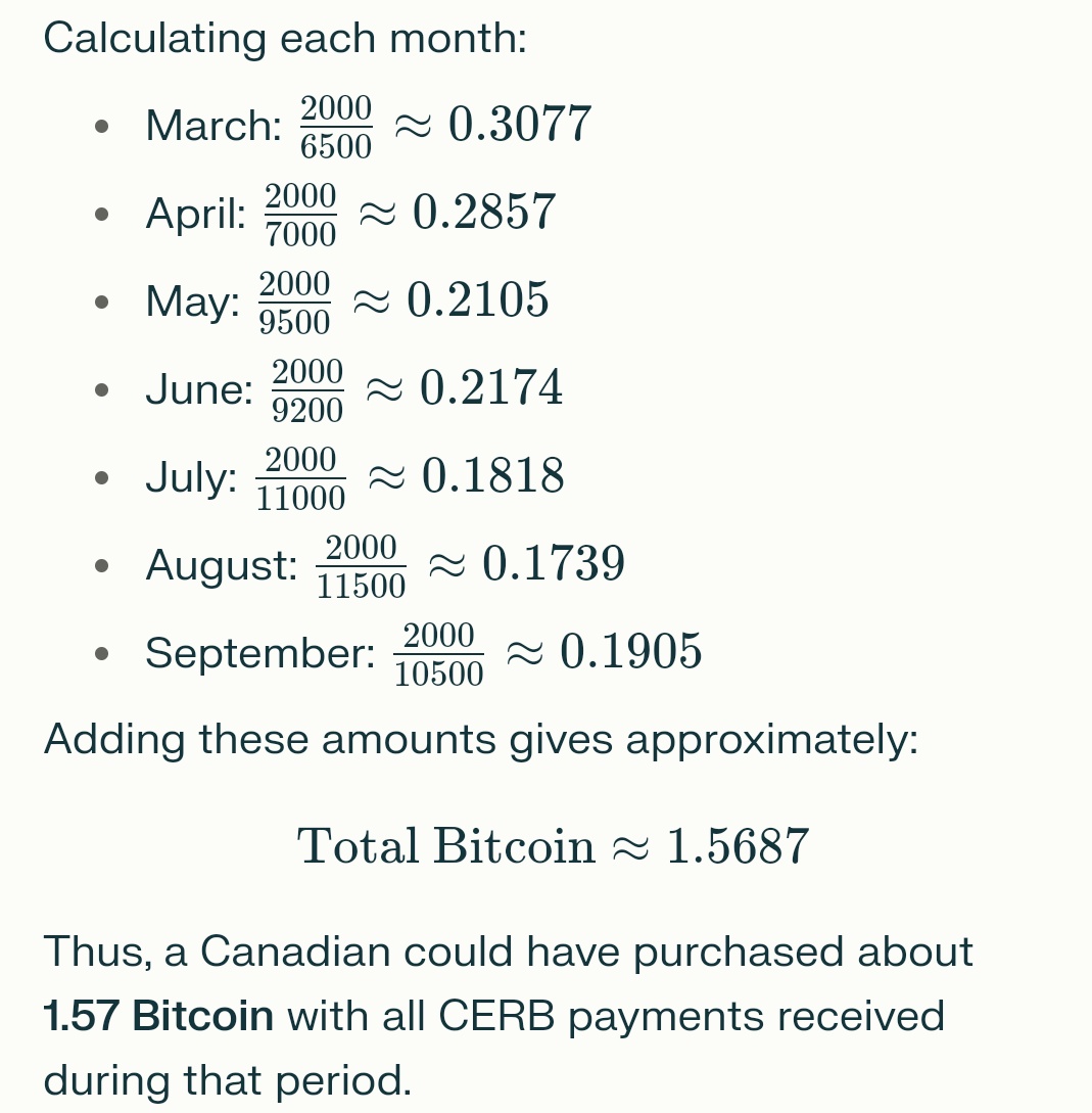 francispouliot_'s tweet image. The 14 000$ (CAD) covid benefits received by Canadians could have purchased 1.57 BTC at the time, which today is worth 232 000$ (CAD).