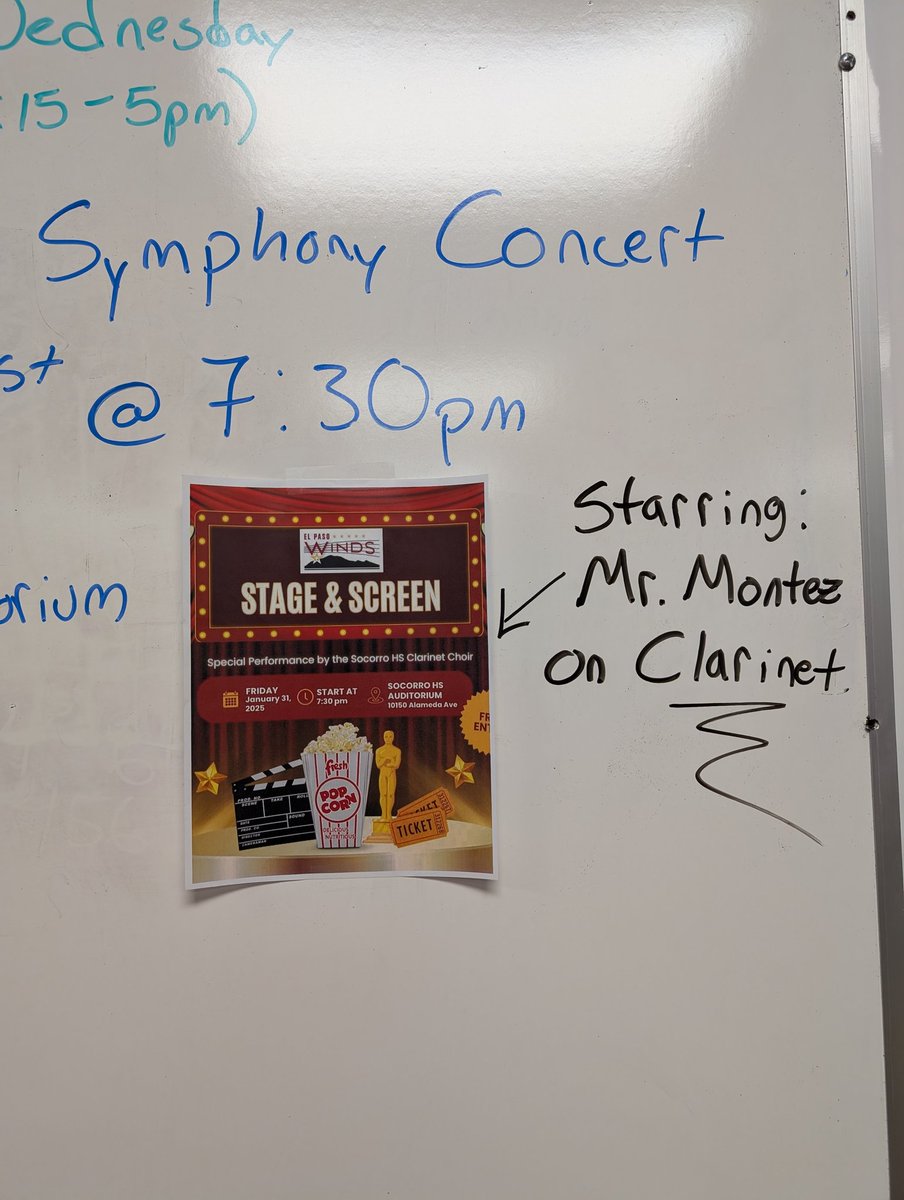 Rey Guerrero (@reyguerrero2375) on Twitter photo Attention ALL Coyotes... Our very own Mr. Montez will be performing with the El Paso Winds on Friday, January 31st at Socorro H.S. Auditorium at 7:30pm . Free Admission. Let's support our fantastic 2024 TOY
<a href="/TornilloISD/">Tornillo I.S.D.</a> <a href="/TISDBands/">Tornillo Bands and Drumline</a> <a href="/TornilloMusic/">Tornillo Music</a> #TISDProud Attention ALL Coyotes... Our very own Mr. Montez will be performing with the El Paso Winds on Friday, January 31st at Socorro H.S. Auditorium at 7:30pm . Free Admission. Let's support our fantastic 2024 TOY
<a href="/TornilloISD/">Tornillo I.S.D.</a> <a href="/TISDBands/">Tornillo Bands and Drumline</a> <a href="/TornilloMusic/">Tornillo Music</a> #TISDProud