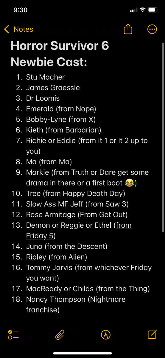 Coltonyounger16's tweet photo. @carebecc Horror Survivor is always such a treat I made these dream casts a few months ago for season 6 😂😂 https://t.co/fDXmpVMFoc