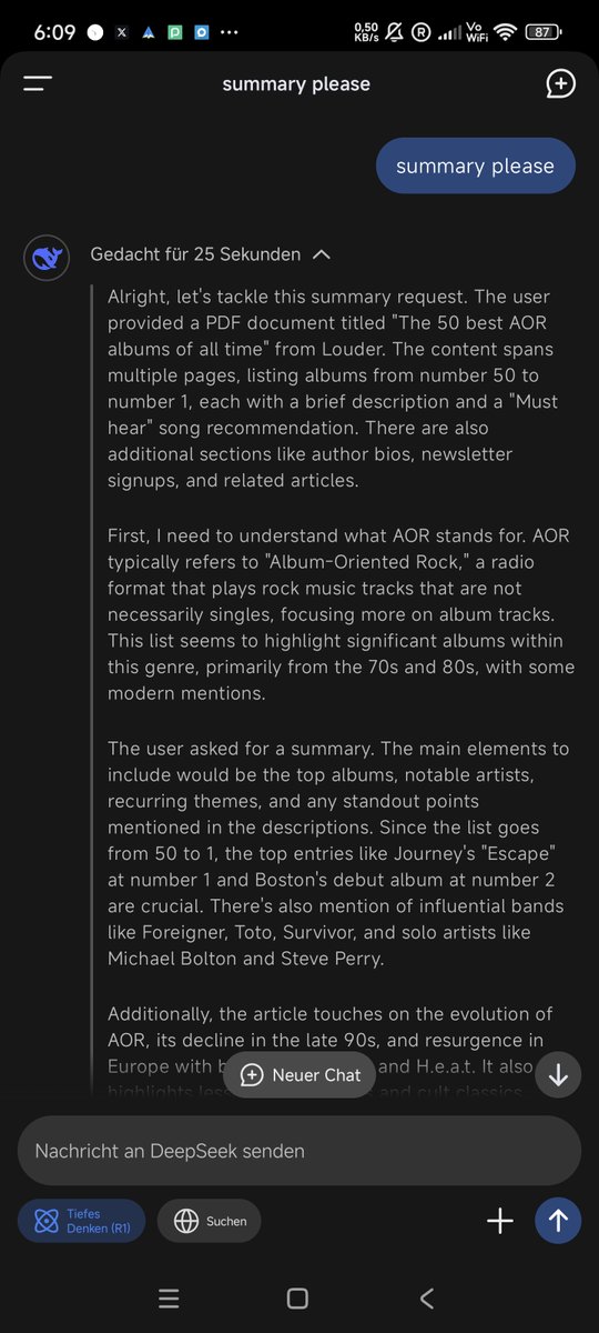 CHA2ZUS's tweet image. DeepSeek is truly remarkable! It presents the &quot;reasoning&quot; upfront before delivering the answer. Mind-blowing, right? 🐄 #DeepSeek #InnovativeTech
Artificial Intelligence