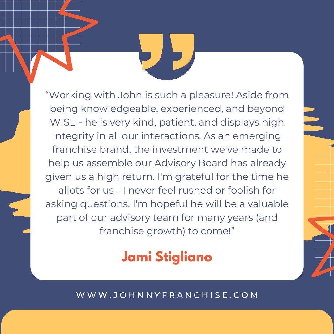 Advisory Boards = Game Changers. Seeing emerging franchise brands thrive with the right guidance is why I do this. 

Ready to build value &amp; growth in your franchise? Let’s talk! 💼
📞 johnnyfranchise.com

#FranchiseGrowth #Leadership #JohnnyFranchise