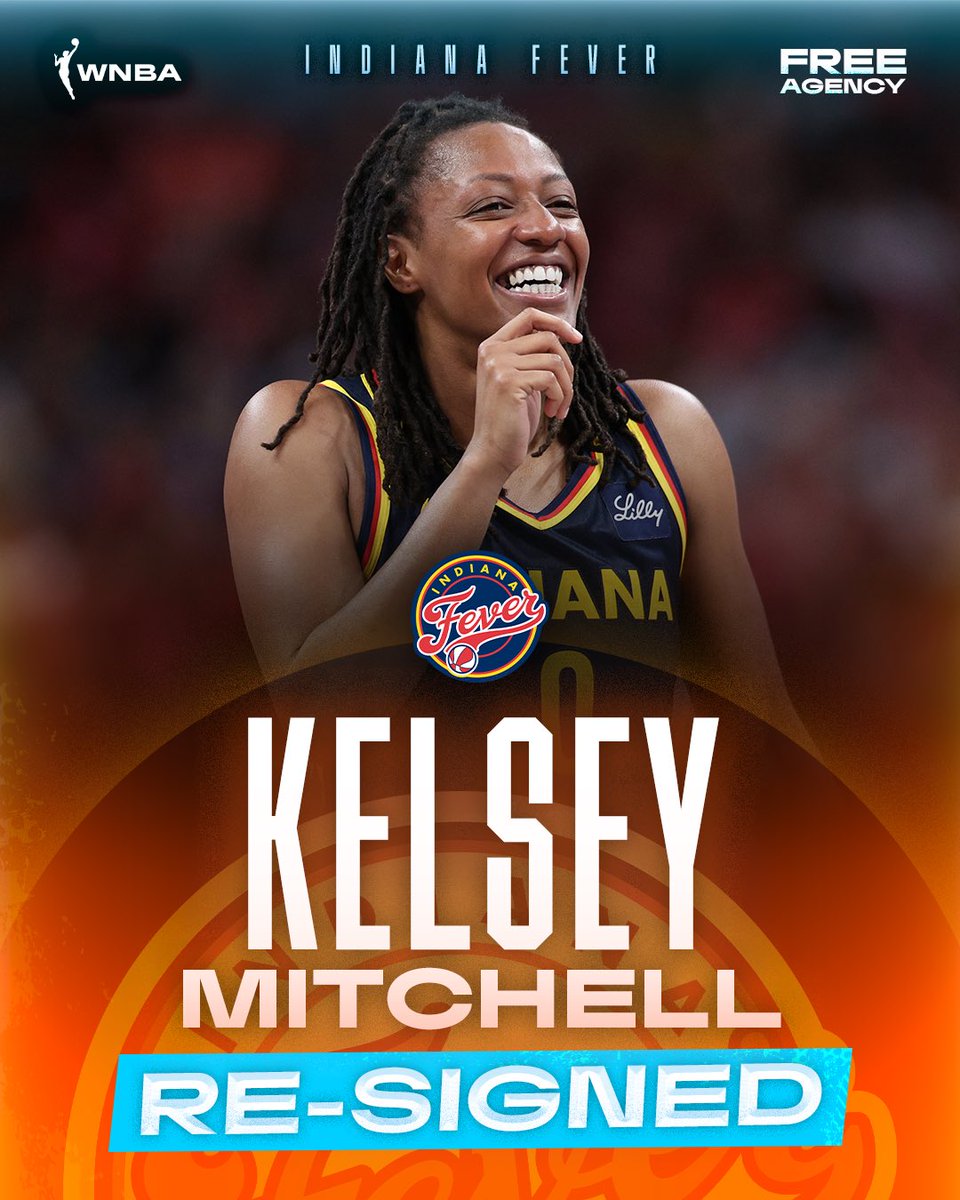 RE-SIGNED 🚨 

2x WNBA All-Star Kelsey Mitchell has re-signed with the <a href="/IndianaFever/">Indiana Fever</a>!

#WNBAFreeAgency