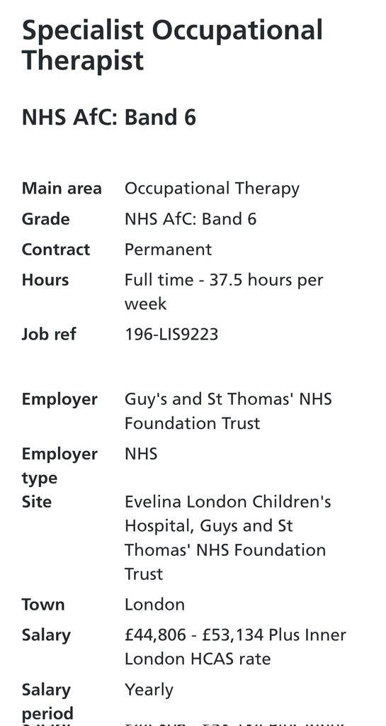Becca Fortescue (she/her) (@beccafort) on Twitter photo Fantastic job opportunity in my team for a band 6 OT specialising in UL therapy intervention and tone management. Come join the lovely Evelina REACH team 😊 <a href="/EvelinaLondon/">Evelina London</a> <a href="/GSTTnhs/">Guy's and St Thomas'</a> Fantastic job opportunity in my team for a band 6 OT specialising in UL therapy intervention and tone management. Come join the lovely Evelina REACH team 😊 <a href="/EvelinaLondon/">Evelina London</a> <a href="/GSTTnhs/">Guy's and St Thomas'</a>