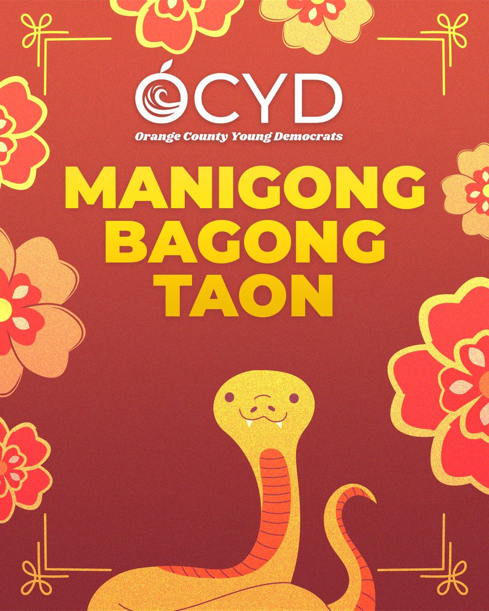 OCYD's tweet photo. From all of us to all of you — Happy Lunar New Year! ✨ Today we celebrate the Year of the Snake, a symbol of wisdom, transformation, and renewal.

OCYD extends our warmest wishes to our vibrant Orange County community for a prosperous and joyous New Year. 🧧 https://t.co/o0OyWWpH9n