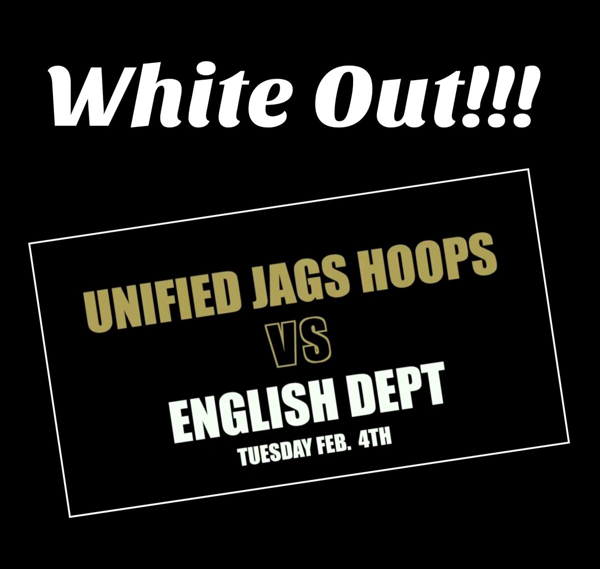 White on Feb. 4th get your shirts for the Unified game!!! 
#WeRJustLikeU #DontDisMyAbility #ChooseToInclude #JagNation