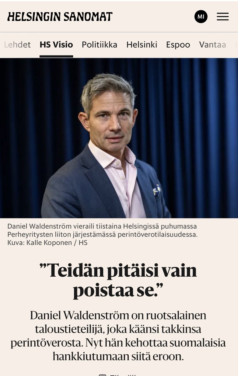 Perintöveron muuttaminen luovutusvoiton verotukseksi lisäisi investointeja, kasvua, työllisyyttä sekä omistajien ja yrittäjien sitoutumista Suomeen. Ruotsin esimerkki on vakuuttava.