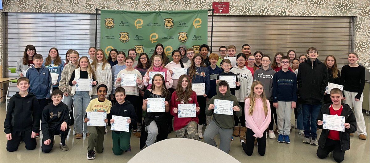 EPSDEyer's tweet photo. Yesterday, we celebrated our January Students of the Month! Grateful for these outstanding students and the impact they make on our school. Honored to share our staff’s reflections with families! #OneEyer #EastPennPROUD https://t.co/DQm7iufwPq