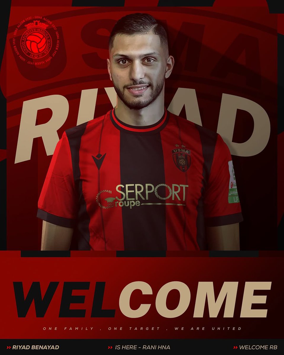 USMAofficiel's tweet photo. المهاجم رياض بن عياد ينضم إلى صفوف فريقنا لمدة عام قابل للتجديد
مرحبا بك رياض ❤️🔥
🔴 #OneFamily ⚫️ #OneTarget ⚪️ #WeAreUnited https://t.co/yVJbtnaoP1