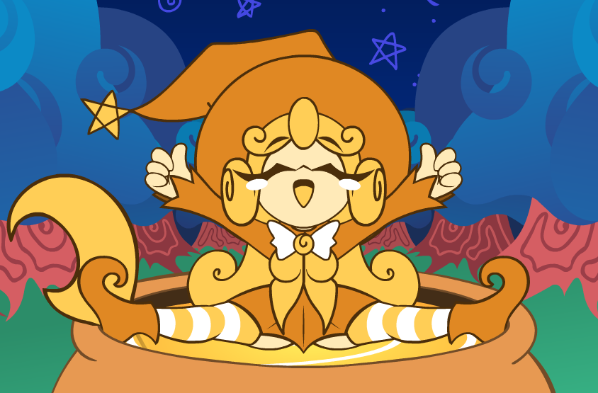 YowLifeOfficial's tweet photo. Makin' progress on the Honey Hex Cereal Animation. 
Next up: character animations. 
#HoneyHex #FakeCereal #Witch #YowLife #AnimationUpdate https://t.co/GE20dHUDoP