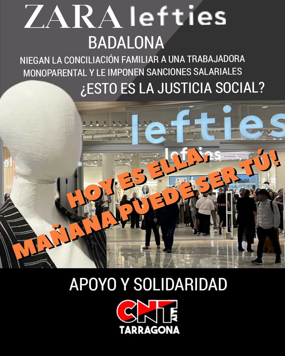 #CNT #CNTAIT #FAI #Catalunya #APOYOMUTUO #ACCIONDIRECTA #zara #lefties <a href="/ZARA/">ZARA</a> <a href="/cgtzaraylefties/">CGT- ZARA Y LEFTIES</a>