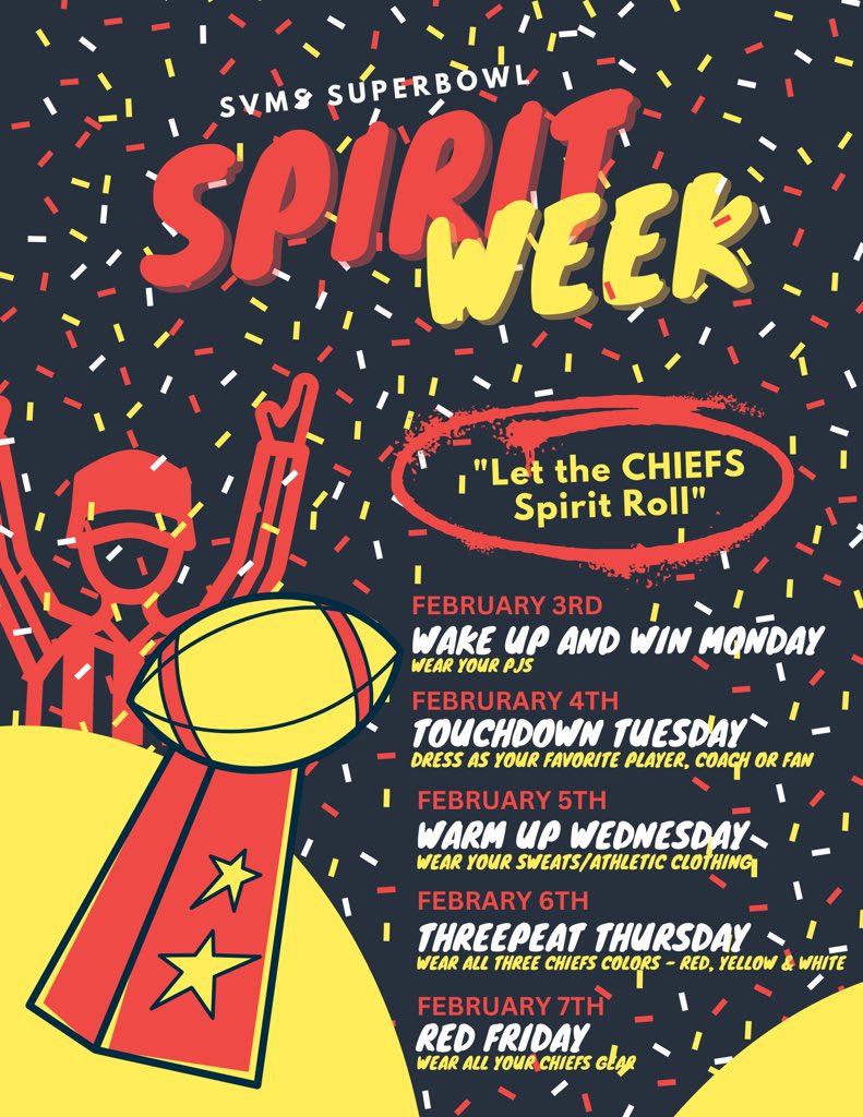 SVMS students and staff - let’s have some fun next week! ❤️💛<a href="/SVMSEagles/">SVMS Eagles</a>