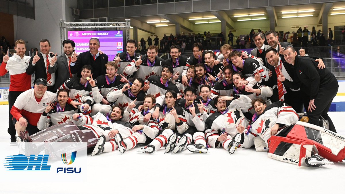 OHLHockey's tweet image. Six #OHL alumni brought home Gold with Team Canada at the 2025 @FISU Winter World University Games in Torino, Italy last week! 🥇

READ 🇨🇦: tinyurl.com/55krzxec