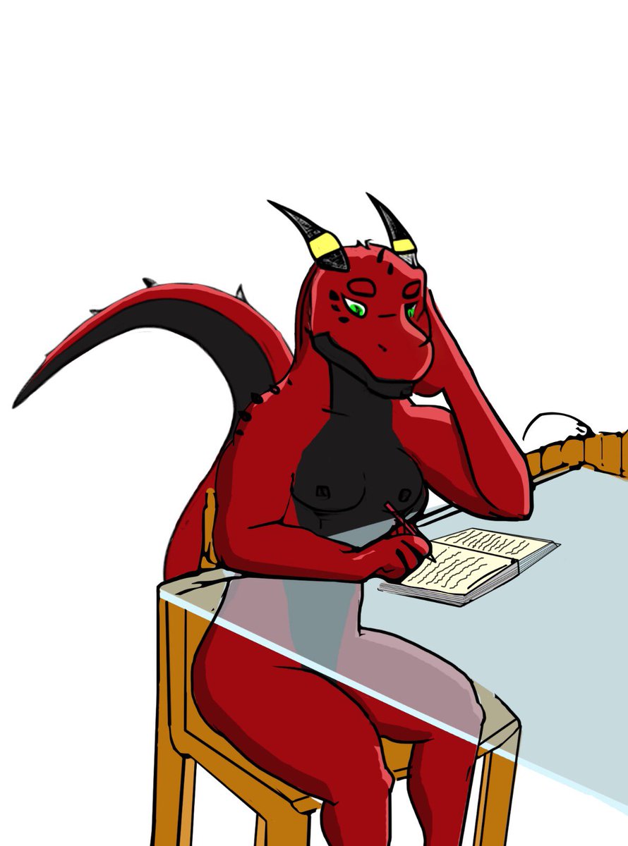 Do furries study? Yes they do! Art by me:3 #furryarts #Commisionsopen #creative