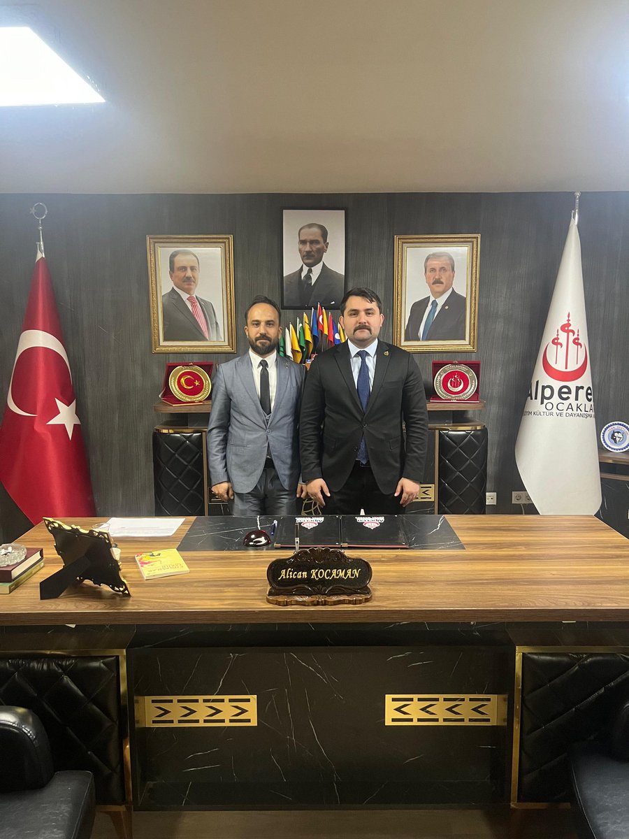 Büyük Birlik Partisi32.Yıl dönümü Proğramından Sonra Alperen Ocakları Genel Başkanımız Sn.Ali Can KOCAMAN Beyefendileri Alperen Ocakları Sincan İlçe Başkanımız Sn.Sami ERPOLAT Makamında Ziyaret Etti Genel Başkanımıza İlgi Ve Alakalarından Dolayı Teşekkür Ediyoruz <a href="/AlicanKOCAMAN55/">Ali Can KOCAMAN🇹🇷</a>