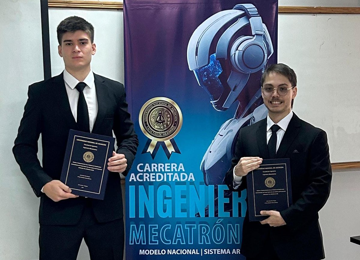 Realizaron el diseño e implementación de un sistema de clasificación automatizada de frutas dentro de una cadena de producción utilizando VA y Modelos de ML,  para egresar de la carrera de #IngenieríaMecatrónica de la FIUNA🎓🎓
wp.me/pc8Odv-jBH #egresadosfiuna