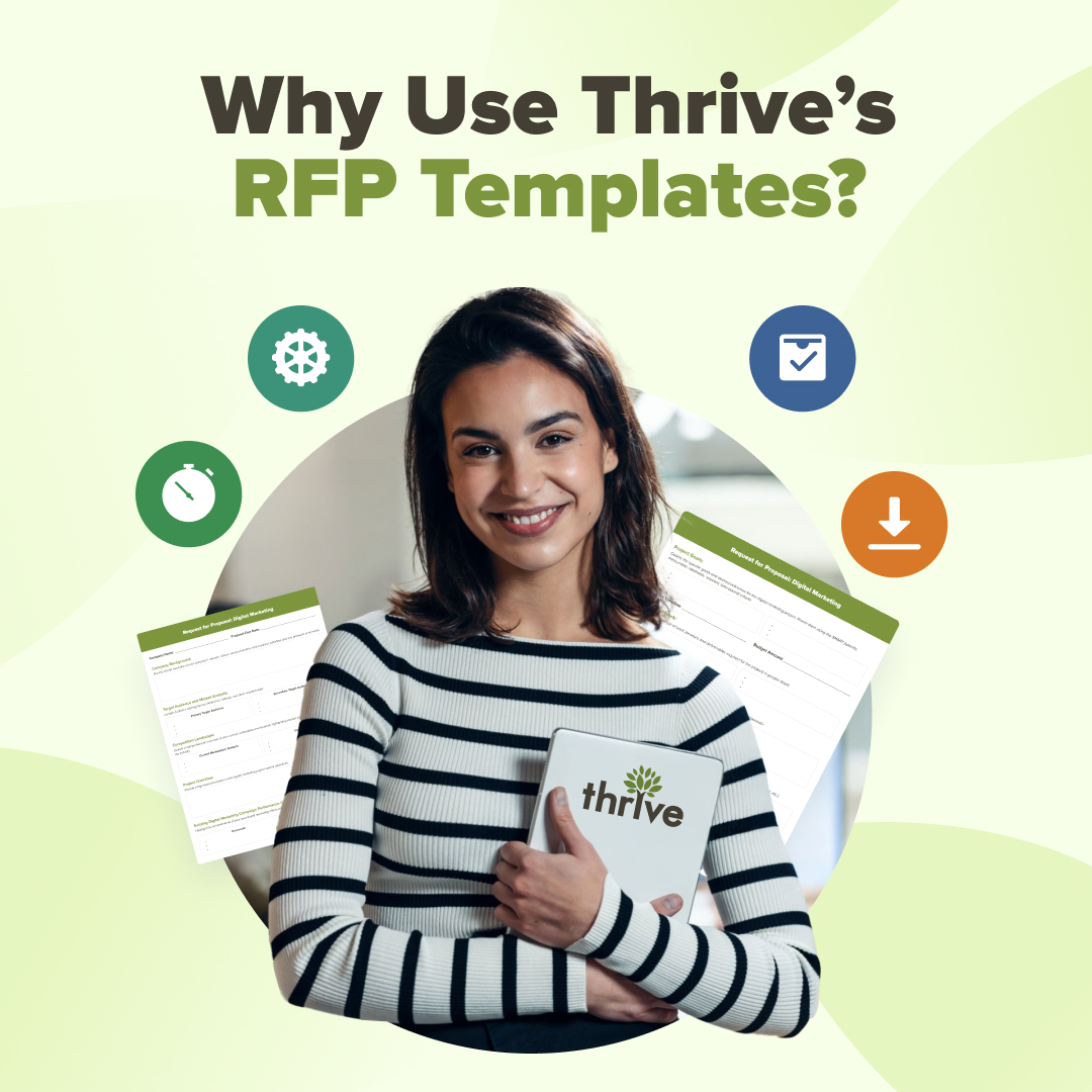 Thrive’s request for proposal (RFP) templates help you…

✔️ Save time and money
✔️ Customize your marketing objectives
✔️ Find the perfect agency 

Ready to get started? thriveagency.com/digital-market… 
 
#ThriveAgency #ProposalProcess