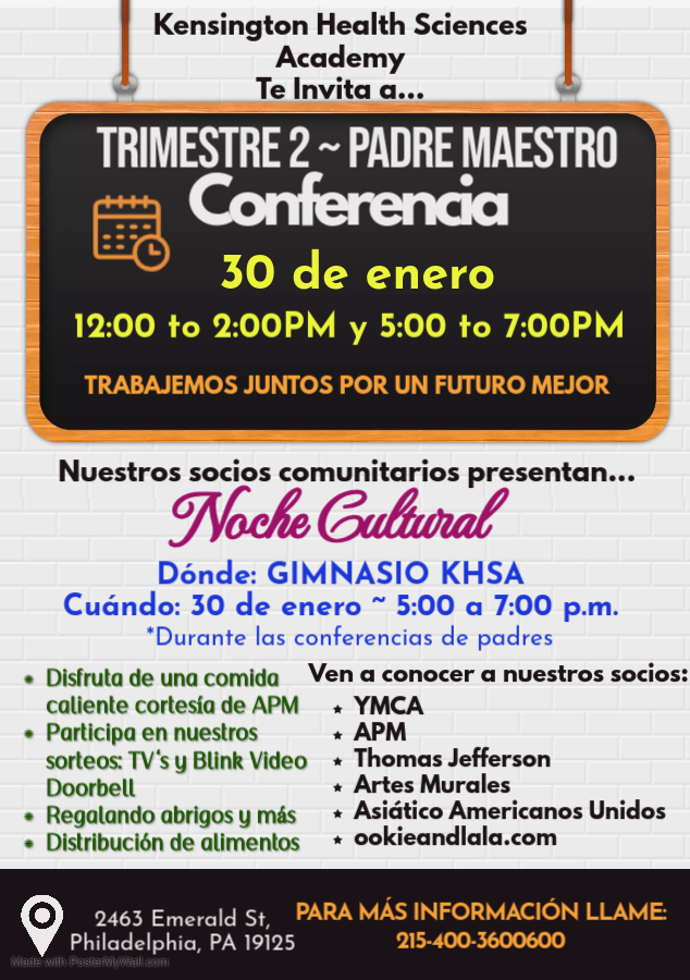 KHSA (@khsaphila) on Twitter photo Conferences and Cultural Night are TOMORROW! <a href="/PHLfamilies/">Philadelphia Office of Children and Families</a> <a href="/PHLschools/">Philadelphia Schools</a> Conferences and Cultural Night are TOMORROW! <a href="/PHLfamilies/">Philadelphia Office of Children and Families</a> <a href="/PHLschools/">Philadelphia Schools</a>