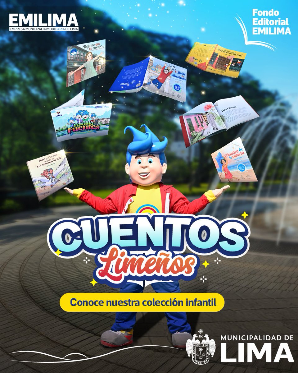 emilimamml's tweet photo. 🤗¡Lima para niños!📚👦🏻👧🏻
Recorre nuestra ciudad con la colección de libros infantiles del Fondo Editorial de Emilima y pon a volar tu imaginación.✨🤩
👉Adquiere: https://t.co/kahZhbqjwr
#lima #patrimonio #cultura https://t.co/3eaArHbWWP