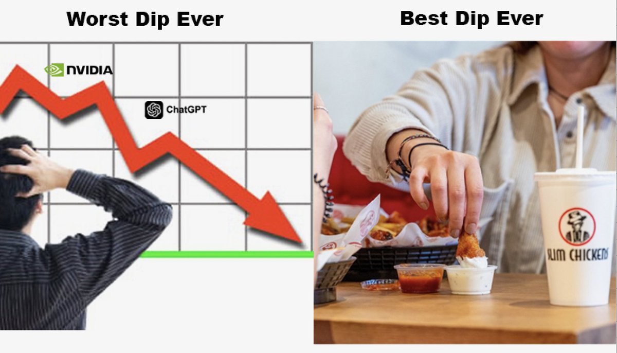 Some dips ruin your portfolio. Others make your day. #crispyinvestments #NoBadDipsHere