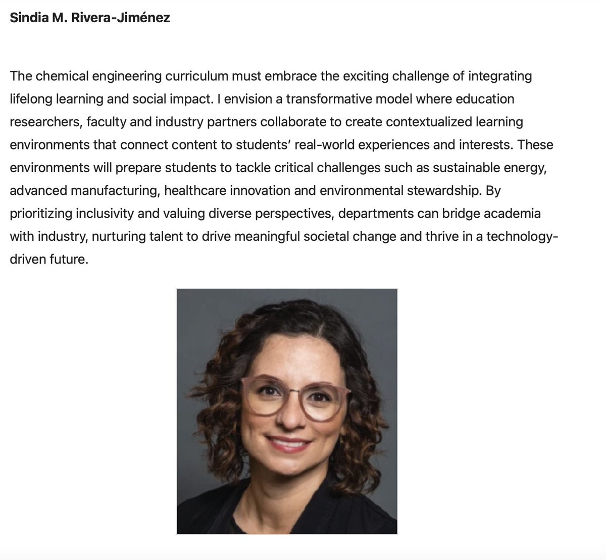 UF Engineering Education (@uf_eng_ed) on Twitter photo 📰 Our very own Dr. Sindia Rivera-Jiménez was recently featured in <a href="/NatChemEng/">Nature Chemical Engineering</a> where she had a chance to provide perspective on the future of chemical engineering education! #GatorEngineering
🔗 Read the full article: go.nature.com/4jusj6N 📰 Our very own Dr. Sindia Rivera-Jiménez was recently featured in <a href="/NatChemEng/">Nature Chemical Engineering</a> where she had a chance to provide perspective on the future of chemical engineering education! #GatorEngineering
🔗 Read the full article: go.nature.com/4jusj6N