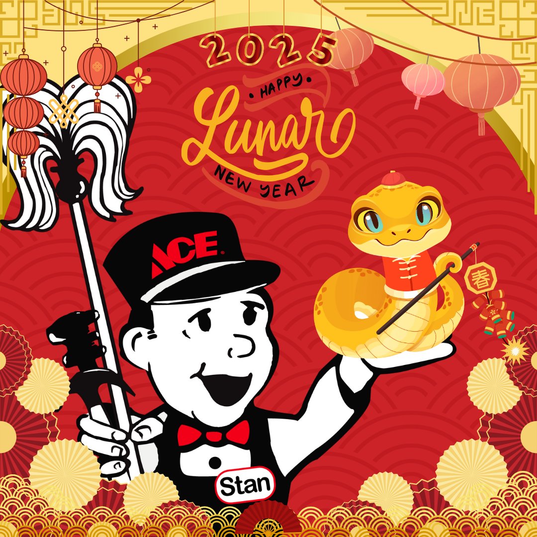 Standard5n10Ace's tweet image. Gung Hay Fat Choy! Wishing everyone a happy and prosperous #YearOfTheSnake🐍! #MoreThanAHardwareStore #LunarNewYear🧧 #MyLocalAce