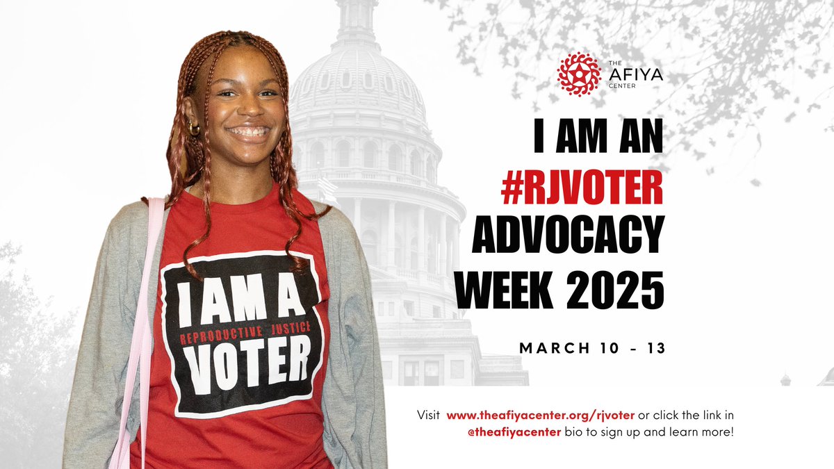 TheAfiyaCenter's tweet image. Change starts with YOU! 🚨 Advocacy Week 2025 is March 10-13. Learn, build, & take action for Black womxn & girls in Texas. Virtual & in-person trainings + Advocacy Day in Austin. Sign up now ⬇️ #AdvocacyWeek2025
docs.google.com/forms/d/e/1FAI…