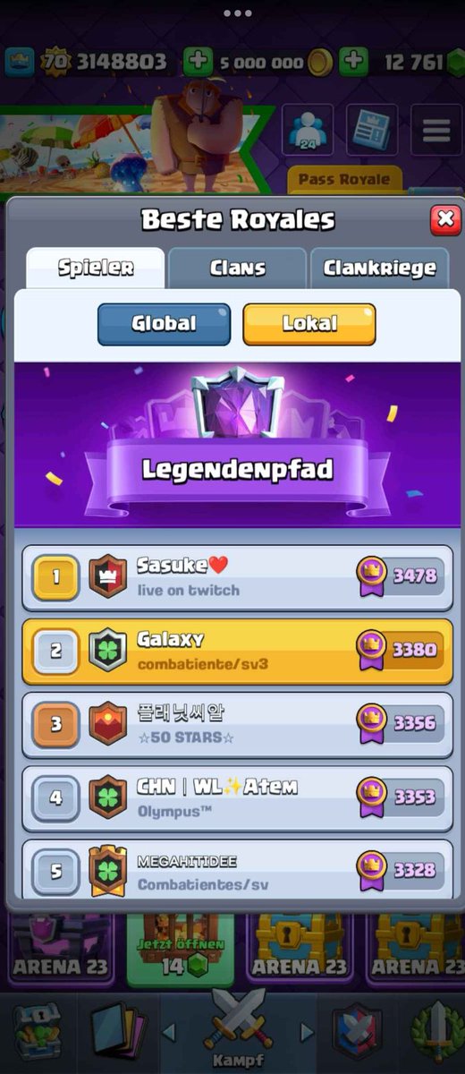 Top 16 global 🌎 and top 2 in Germany🇩🇪 behind Mr. bombastic <a href="/Sasuke_cr1/">sasuke❤️</a>