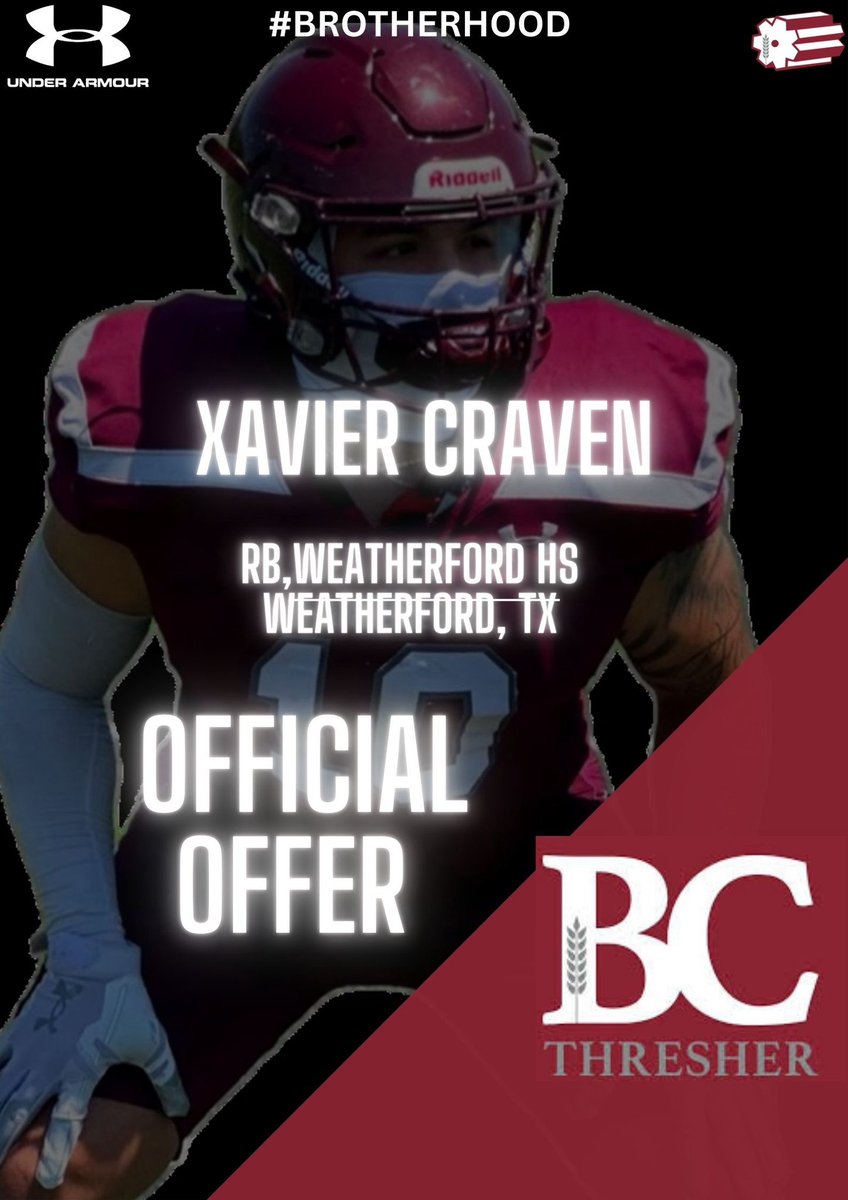 Xavier Craven (@xcraven1530) on Twitter photo #AGTG
Blessed and humbled to receive an offer from Bethel College. Thanks to all the Coaches who welcomed me on Campus
<a href="/teeterf/">Coach Felicia Teeter</a> <a href="/jwlawson1/">Coach Lawson</a> @Coach_TaggBrown <a href="/Threshers_FB/">Bethel College FB</a>
Glory to ✝️
<a href="/WFordFBallRec/">Recruit Weatherford Football</a> <a href="/RhettGray07/">Rhett Gray</a> <a href="/micahmoore2025/">Micah Moore</a> <a href="/BigMurrell74/">Murrell wilson</a> <a href="/Cheeeto_7/">Jaime Gray</a> <a href="/EthanByrd44/">Ethan Byrd</a> <a href="/rickweaver98/">Rick Weaver</a> #AGTG
Blessed and humbled to receive an offer from Bethel College. Thanks to all the Coaches who welcomed me on Campus
<a href="/teeterf/">Coach Felicia Teeter</a> <a href="/jwlawson1/">Coach Lawson</a> @Coach_TaggBrown <a href="/Threshers_FB/">Bethel College FB</a>
Glory to ✝️
<a href="/WFordFBallRec/">Recruit Weatherford Football</a> <a href="/RhettGray07/">Rhett Gray</a> <a href="/micahmoore2025/">Micah Moore</a> <a href="/BigMurrell74/">Murrell wilson</a> <a href="/Cheeeto_7/">Jaime Gray</a> <a href="/EthanByrd44/">Ethan Byrd</a> <a href="/rickweaver98/">Rick Weaver</a>