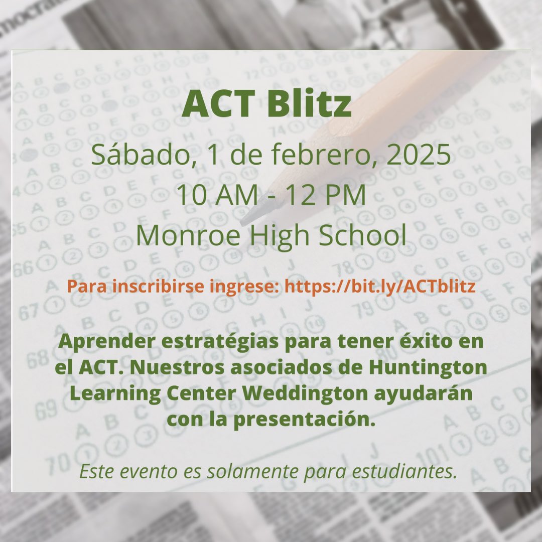 Tips tips hurrah! ACT Blitz is coming up on Saturday at 10 AM. Can’t wait to see you! Register bit.ly/ACTblitz <a href="/UCPSNC/">Union County Public Schools</a> <a href="/AGHoulihan/">Andrew G. Houlihan</a> <a href="/SusanRodgersS4/">Susan Rodgers</a> <a href="/HLCWWWCNC/">Huntington-Weddington</a> #TeamUCPS