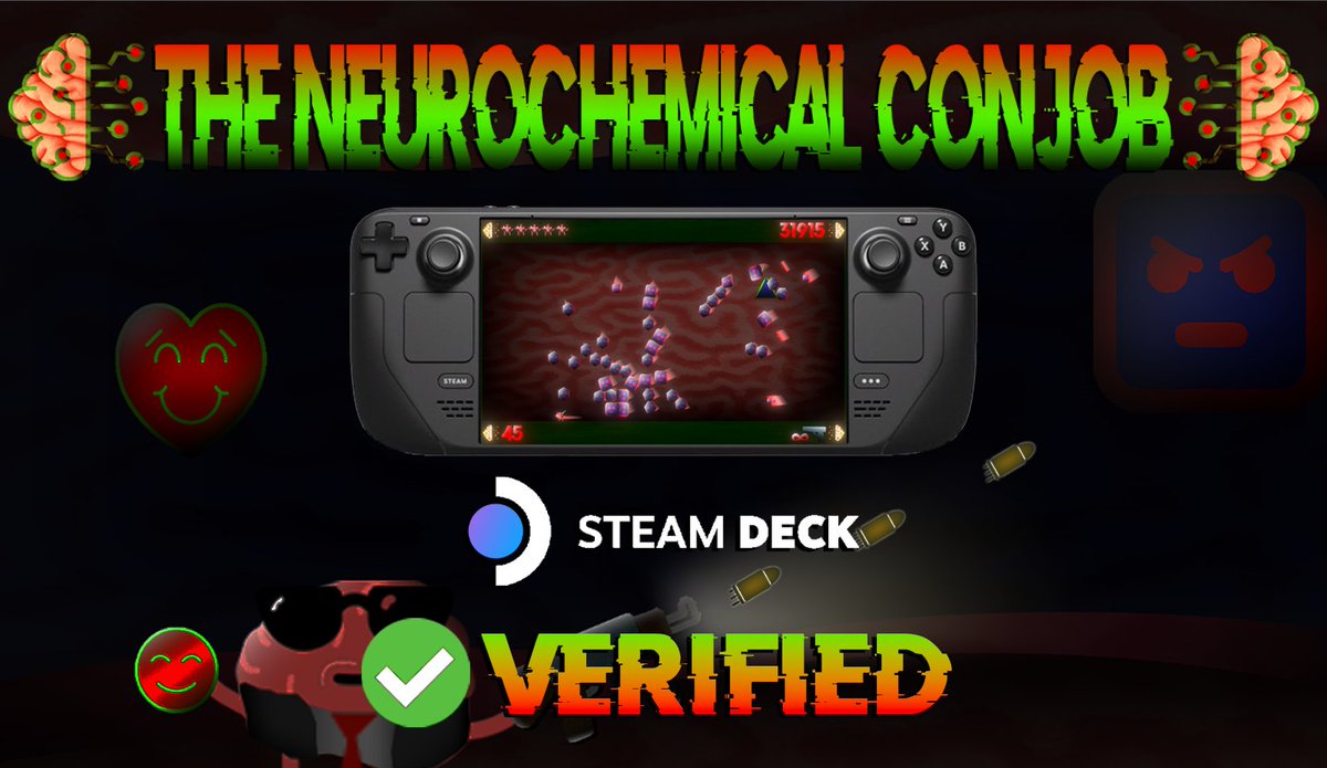 🎮Take Agent B. Cell on the GO!
The Neurochemical Conjob has been Steam Deck VERIFIED!
Play it FOR FREE today!
store.steampowered.com/app/2876600/Th…
#indiedev #indiegame #unity2D