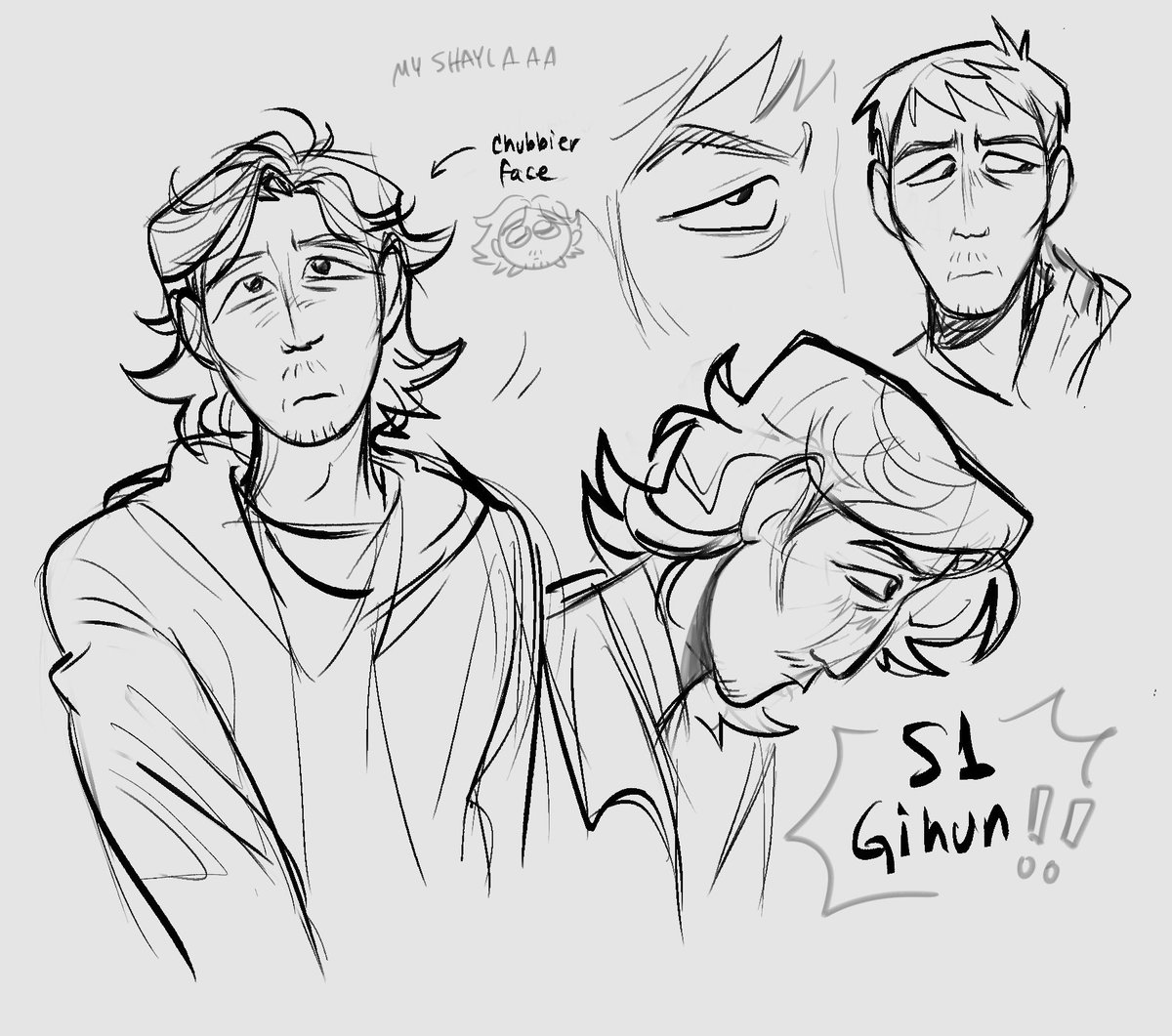 I KNOW I’m obsessed w a ship when I start drawing domestic n fluff ughhsg

Also long hair Gihun doodles MY BABY 

#inhun #001x456 #GiHun