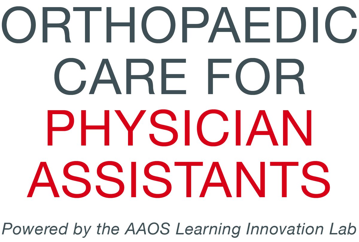 AAOS1's tweet photo. Improve patient care and advance your skills with #Orthopaedic Care for #PhysicianAssistants! 

Online courses in multiple topics on the management of #orthopedic conditions, from common injuries to complex pathology. 20 CME per course. https://t.co/GDC8LmnlOj

#LearnwithAAOS https://t.co/C6IelHVSuw