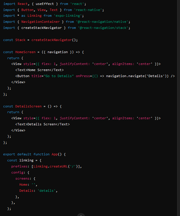 9rohitpdl's tweet photo. Day 22 of #COESISKnowledgeQuest
Explored how to handle deep linking in React Native. Learned how to open specific app screens from external links for a seamless user experience!
#30dayslearningchallenge #COESIS
@coesisnp https://t.co/j06lNOjhPl