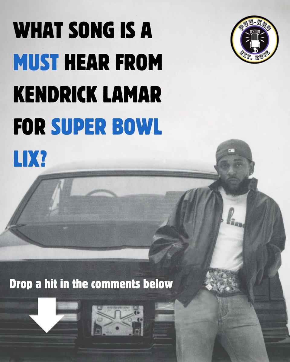 Let us know what song yall wanna hear at the Super Bowl!!