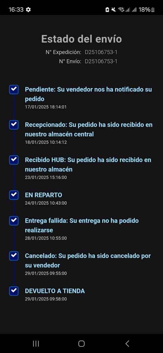 Sanchez_DavidM's tweet photo. @CECOTECoficial @consumomadrid @Policianacional No habéis cumplido con la entrega de este día tampoco 29/01. A qué estáis jugando? Encima dicen que han cancelado la entrega sin que yo lo solicite https://t.co/BgjCCRu2F7