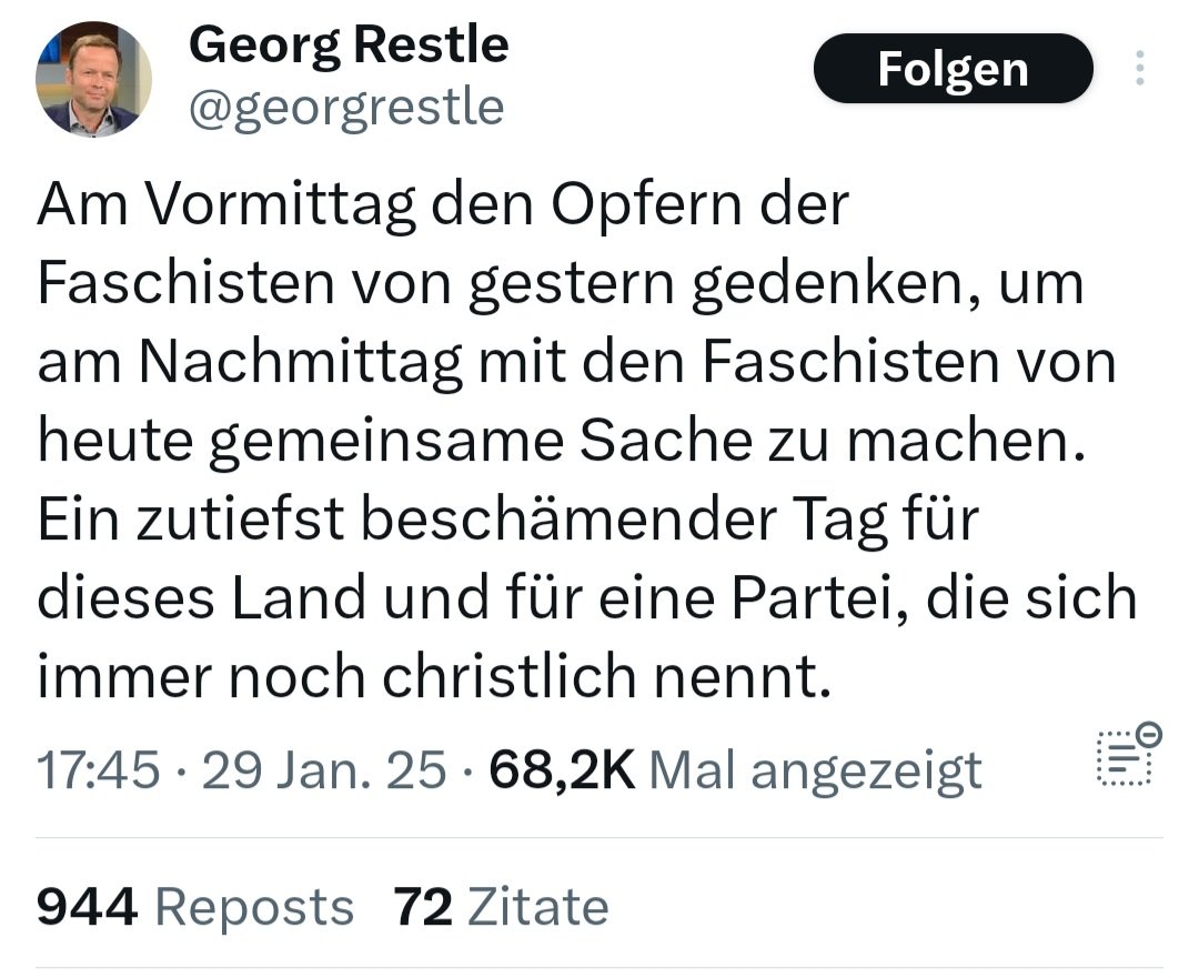 nikitheblogger's tweet photo. Freunde, bitte wählt AfD!
Alleine schon, damit der Rundfunkbeitrag abgeschafft wird und wir Restle nicht mehr finanzieren müssen... https://t.co/mx3lKkGCIq